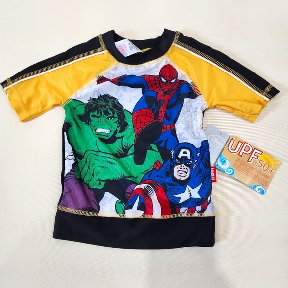 🆕️ 💙 2T Disney Marvel Rashguard - Picture 1 of 3